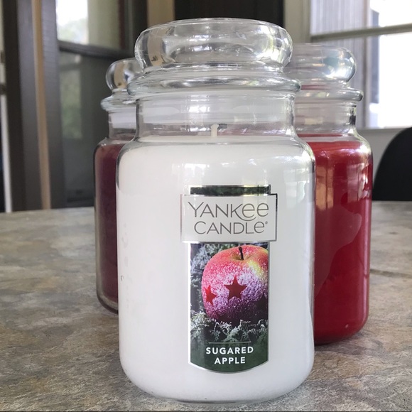 *SOLD* Yankee Candle Sugared Apple Large 22 Oz. Jar Candle, New - Picture 5 of 5